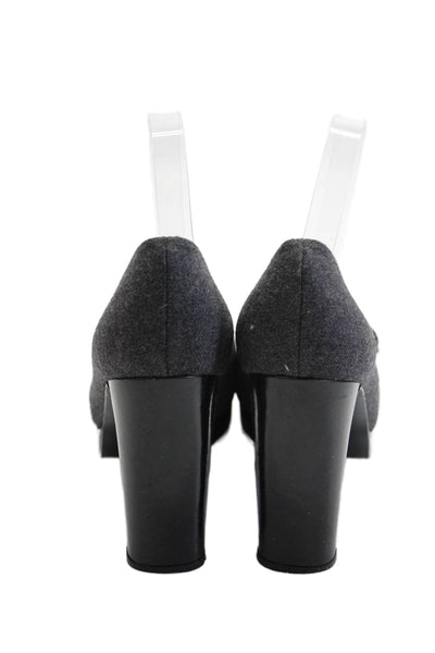Stuart Weitzman Womens Low Platform Mary Jane Pumps Gray Black Size 10 B