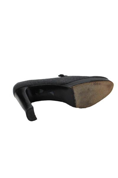 Stuart Weitzman Womens Low Platform Mary Jane Pumps Gray Black Size 10 B