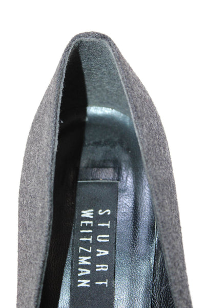 Stuart Weitzman Womens Low Platform Mary Jane Pumps Gray Black Size 10 B