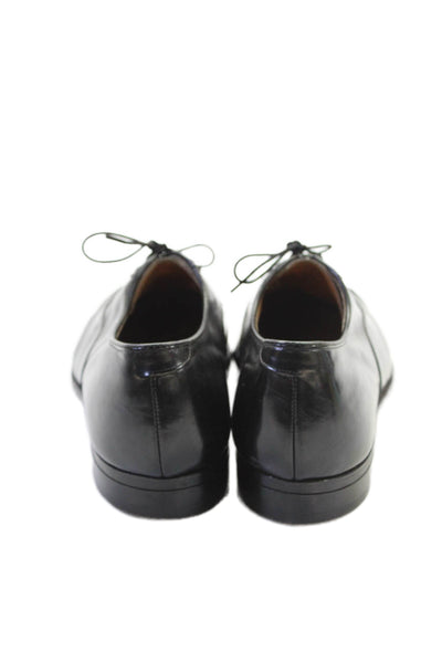 Johnston & Murphy Mens Patent Leather Oxford Dress Shoes Black Size 9.5