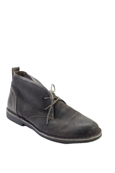 Marc New York Andrew Marc Mens Suede Lace Up Ankle Boots Gray Size 8
