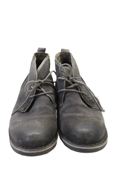 Marc New York Andrew Marc Mens Suede Lace Up Ankle Boots Gray Size 8