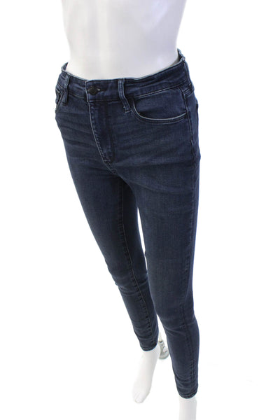 Joes Womens High Rise Zip Up Skinny Leg Jeans Rome Blue Cotton Size 27