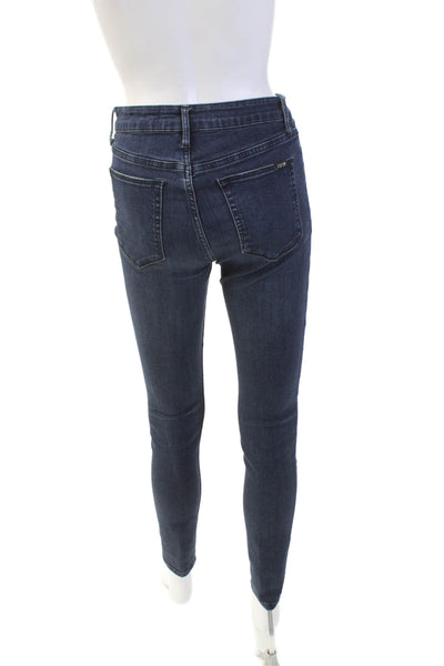 Joes Womens High Rise Zip Up Skinny Leg Jeans Rome Blue Cotton Size 27