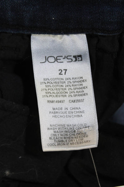 Joes Womens High Rise Zip Up Skinny Leg Jeans Rome Blue Cotton Size 27