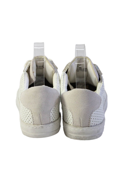 Steve Madden Womens Leather Blast Lace Up Low Top Sneakers White Size 7.5 Medium