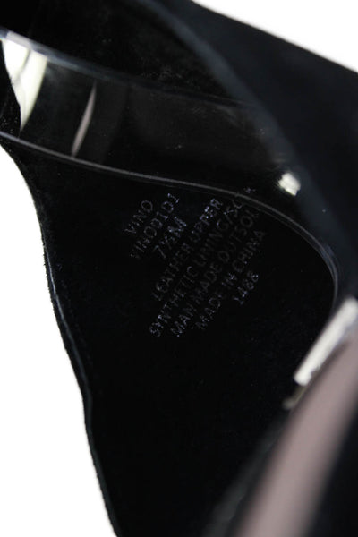 STEVEN BY STEVE MADDEN Womens Suede Vino Sandal Heels Black Size 7.5 Medium