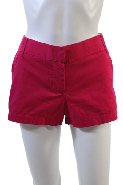 J Crew Womens Cotton Solid Four Pocket Low-Rise Chino Shorts Pink Size 2