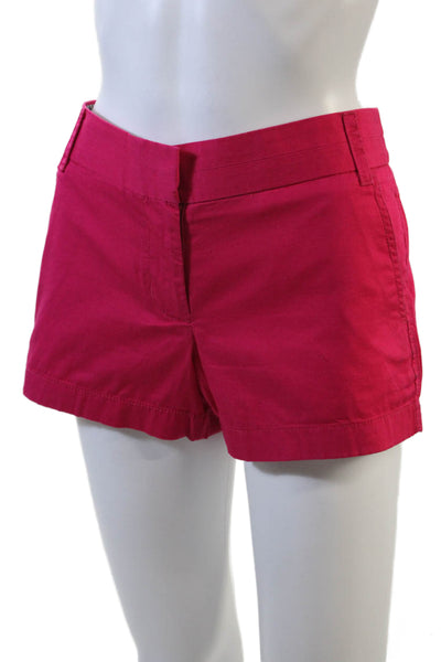 J Crew Womens Cotton Solid Four Pocket Low-Rise Chino Shorts Pink Size 2