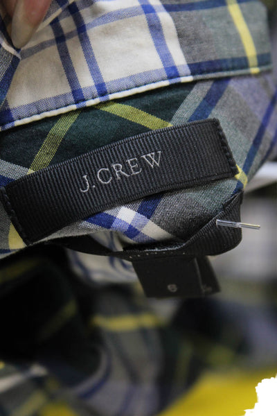 J Crew Women's Long Sleeves Button Down Multicolor Plaid Shirt Size 6
