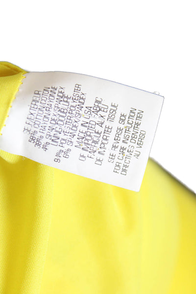 Theory Women's Long Sleeves Open Front Lined Basic Jacket Blazer Yellow Size 4