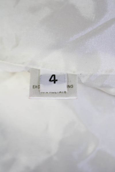 Loeffler Randall Womens Wool Long Sleeve Button Gingham Print Jacket White Size