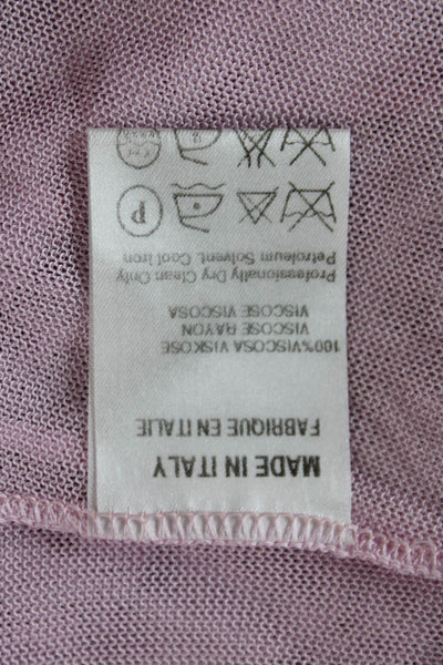 Genny Womens Perforated Round Neck Sleeveless Camisole Tank Top Pink Size 8