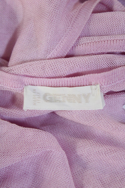 Genny Womens Perforated Round Neck Sleeveless Camisole Tank Top Pink Size 8