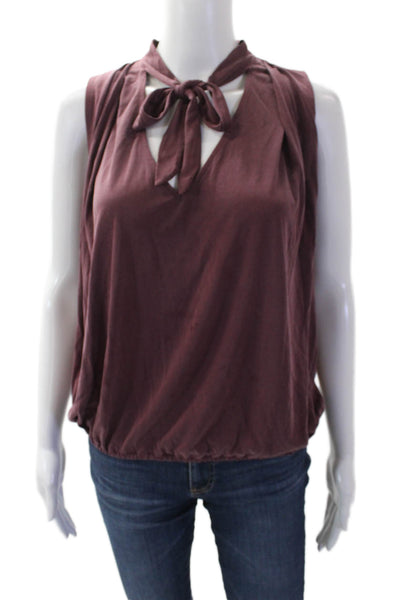 Free People Womens Tied Sleeveless V-Neck Pullover Blouse Top Pink Size XS