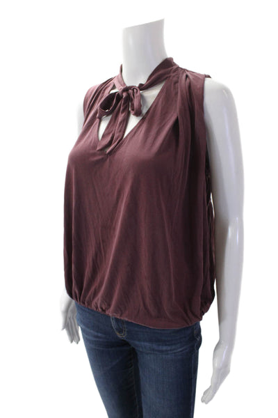 Free People Womens Tied Sleeveless V-Neck Pullover Blouse Top Pink Size XS