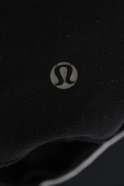 Lululemon Womens High Waisted Knit Lined Ankle Leggings Black Size S