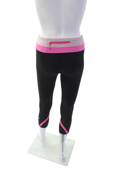 Lululemon Womens Spandex Textured Lined Slim Leggings Black Size S
