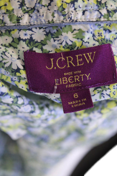 J Crew Womens Long Sleeve Button Up Floral Printed Blouse Multi Size 04