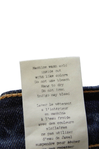 Rag & Bone Jean Womens Low Rise Dark Wash Distressed Jeans Blue Size 25