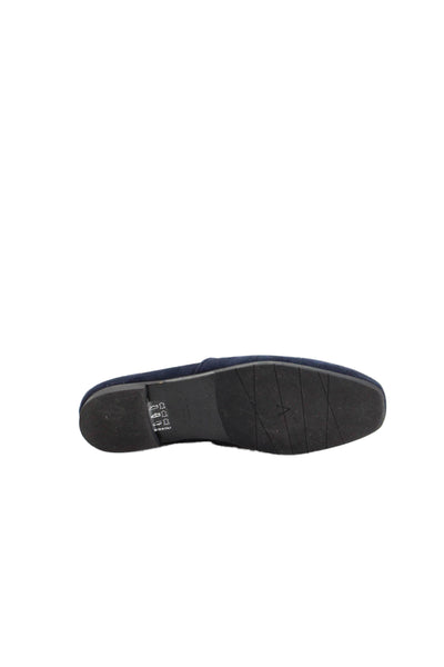 Aquatalia Womens Suede Slip On Flats Blue Size 6.5