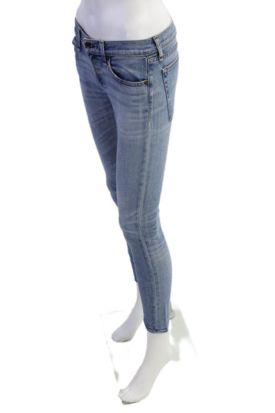 Rag & Bone Jean Womens Low Rise Tomboy Skinny Leg Jeans West Village Blue Size 2