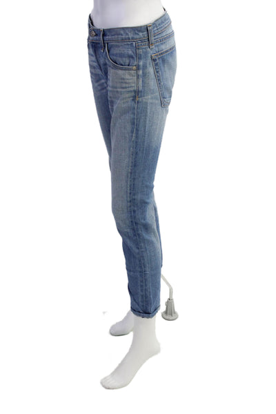 Rag & Bone Jean Womens Mid Rise The Dre Skinny Leg Jeans Green Cast Blue Size 24