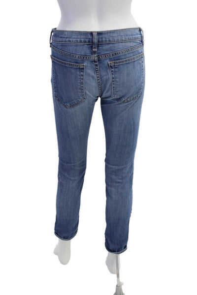 Rag & Bone Jean Womens Mid Rise The Dre Skinny Leg Jeans Stoke Blue Size 24