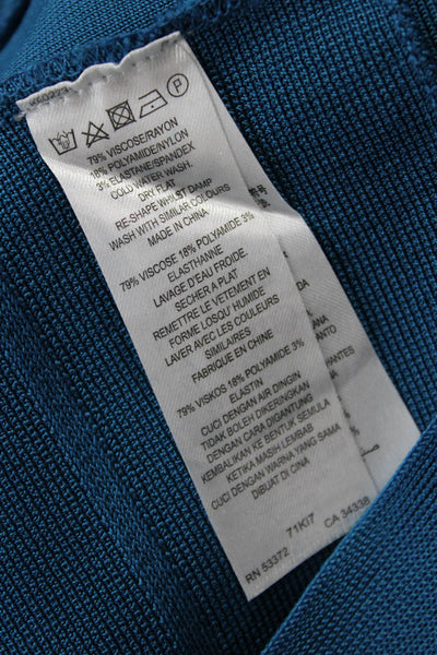 French Connection Womens Knit Scoop Neck Sleeveless Boycon Dress Blue Size 2