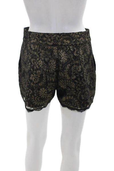 Rachel Rachel Roy Women's Button Flat Front Lace Dress Shorts Black Size 0