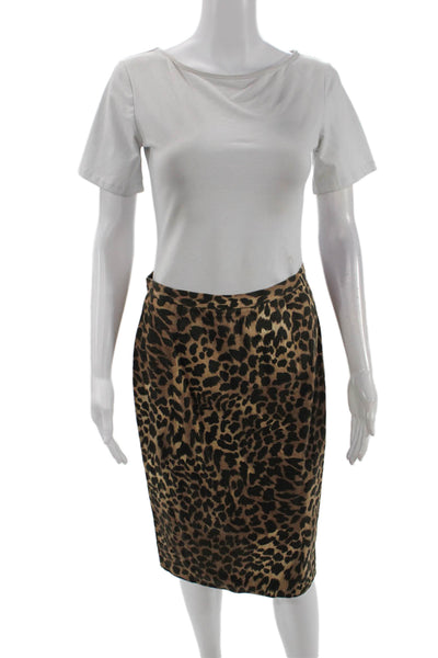 Alice + Olivia Womens Knee Length Back Zipper Peplum Pencil Skirt Pink Size 6