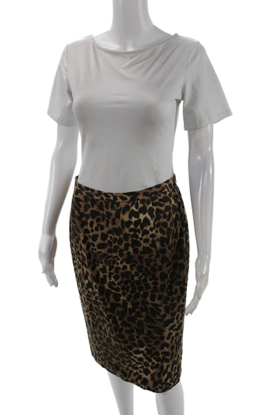 Alice + Olivia Womens Knee Length Back Zipper Peplum Pencil Skirt Pink Size 6