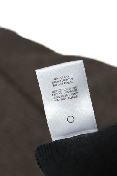 ALC Womens Rounded Hem Detail Square Neck Stretch Crop Top Black Size S