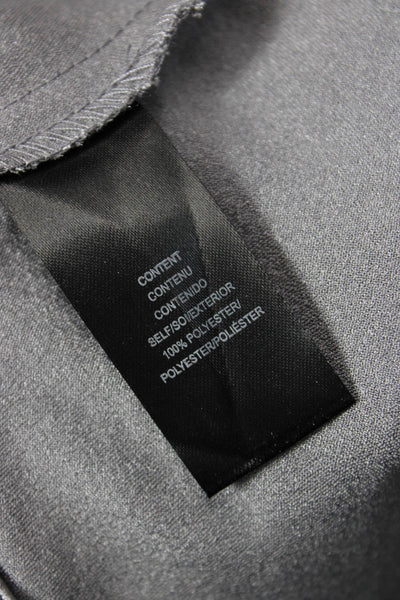 Wayf Womens Spaghetti Strap Cowl Neck Cropped Blouse Steel Gray Size XS