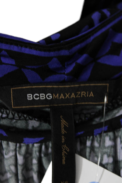BCBG Max Azria Womens Deep V-Neck Sleeveless Blouse Dark Purple Size XS