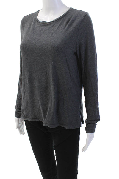 Eileen Fisher Womens Long Sleeves Pullover Shirt Slate Gray Size Extra Small