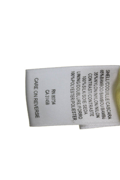 BCBGMAXAZRIA Womens Open Back Halter Woven Novelty Dress Yellow Size 4