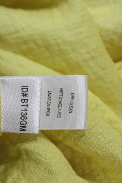 BCBGMAXAZRIA Womens Open Back Halter Woven Novelty Dress Yellow Size 4
