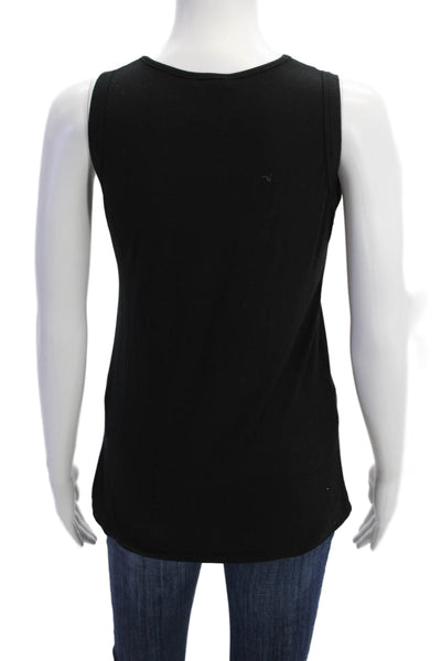 Sen Womens Scoop Neck Cut Out Lightweight Knit Tank Top Black Size 3