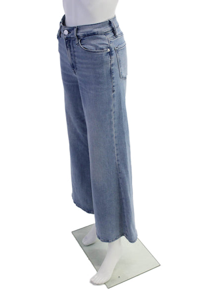 Frame Womens Zipper Fly High Rise Distressed Skinny Jeans Blue Denim Size 26