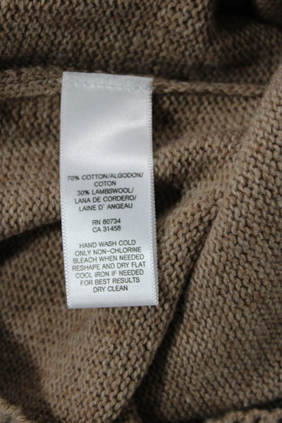 BCBGMAXAZRIA Womens Long Sleeve Boat Neck Fair Isle Sweater Brown White Size XS