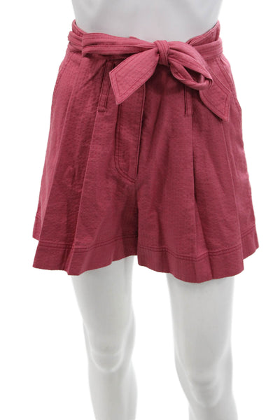 Baum Und Pferdgarten Women's Button Closure Pleated Dress Shorts Pink Size S