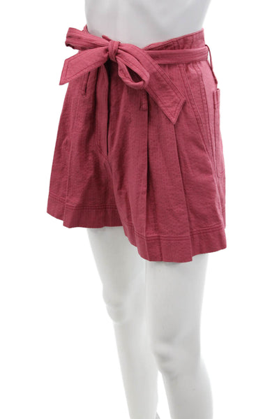 Baum Und Pferdgarten Women's Button Closure Pleated Dress Shorts Pink Size S