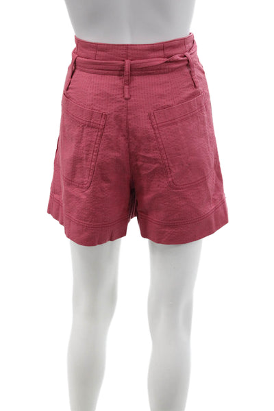 Baum Und Pferdgarten Women's Button Closure Pleated Dress Shorts Pink Size S