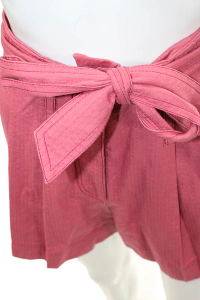 Baum Und Pferdgarten Women's Button Closure Pleated Dress Shorts Pink Size S