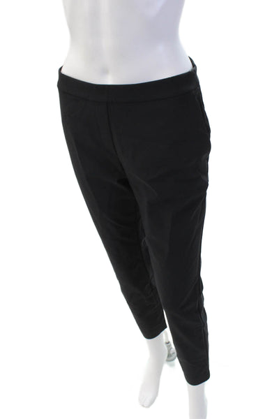 Theory Women's Elastic Waist Pull-On Straight Leg Dress Pants Black Size 6