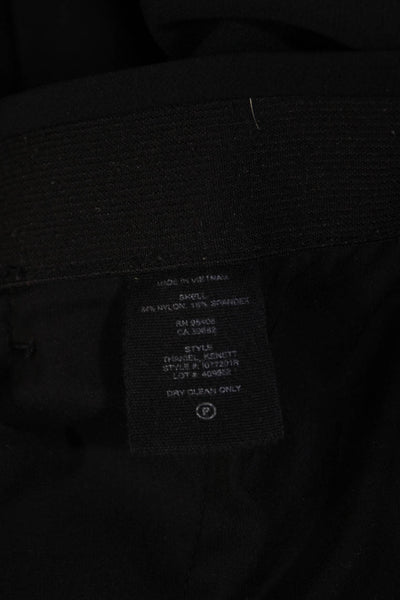 Theory Women's Elastic Waist Pull-On Straight Leg Dress Pants Black Size 6