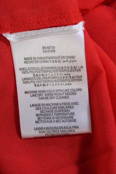 BCBGMAXAZRIA Women's Off The Shoulder Long Sleeves Pleated Mini Dress Red Size M