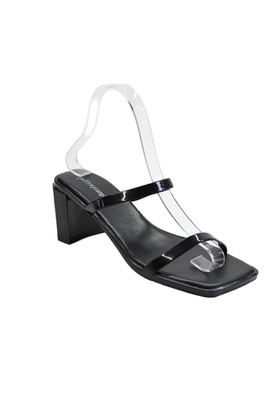 Jeffrey Campbell Womens Strappy Square Toe Open Toe Heels Black Size EUR 37