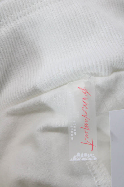 FP Movement Womens Cotton Elastic Waist Mini Tennis Skort White Size S